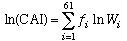 CAI formula