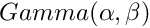 $ Gamma(\alpha,\beta) $