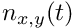 $n_{x,y}(t)$